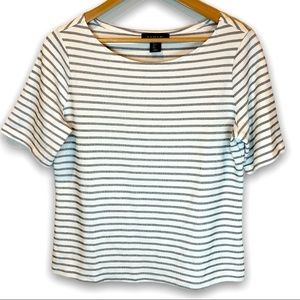Tahari striped shorts sleeve shirt